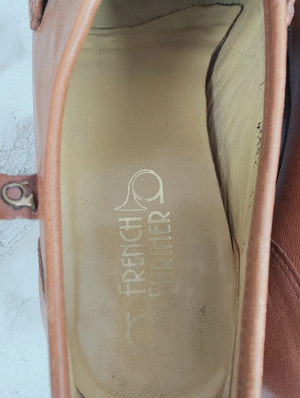 VTG French Shriner Men's Brown Leather Tassel Loafers Moc Toe, Sz 11
